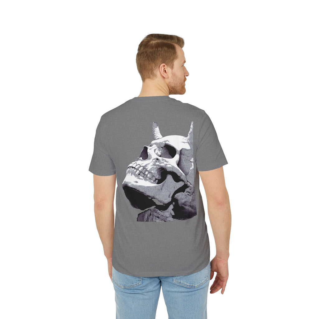 Skull Demon Graphic T-Shirt — Edgy Gothic Crew Tee for Creators