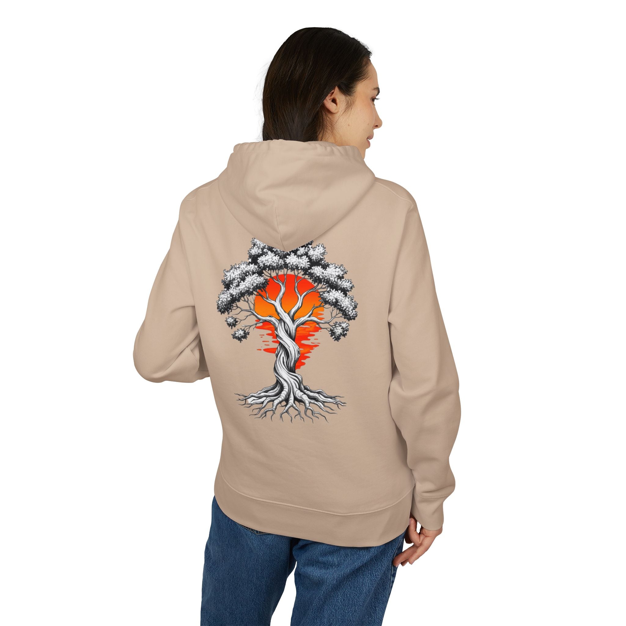 Bonsai Sunset Hoodie — Tree of Life Graphic Pullover