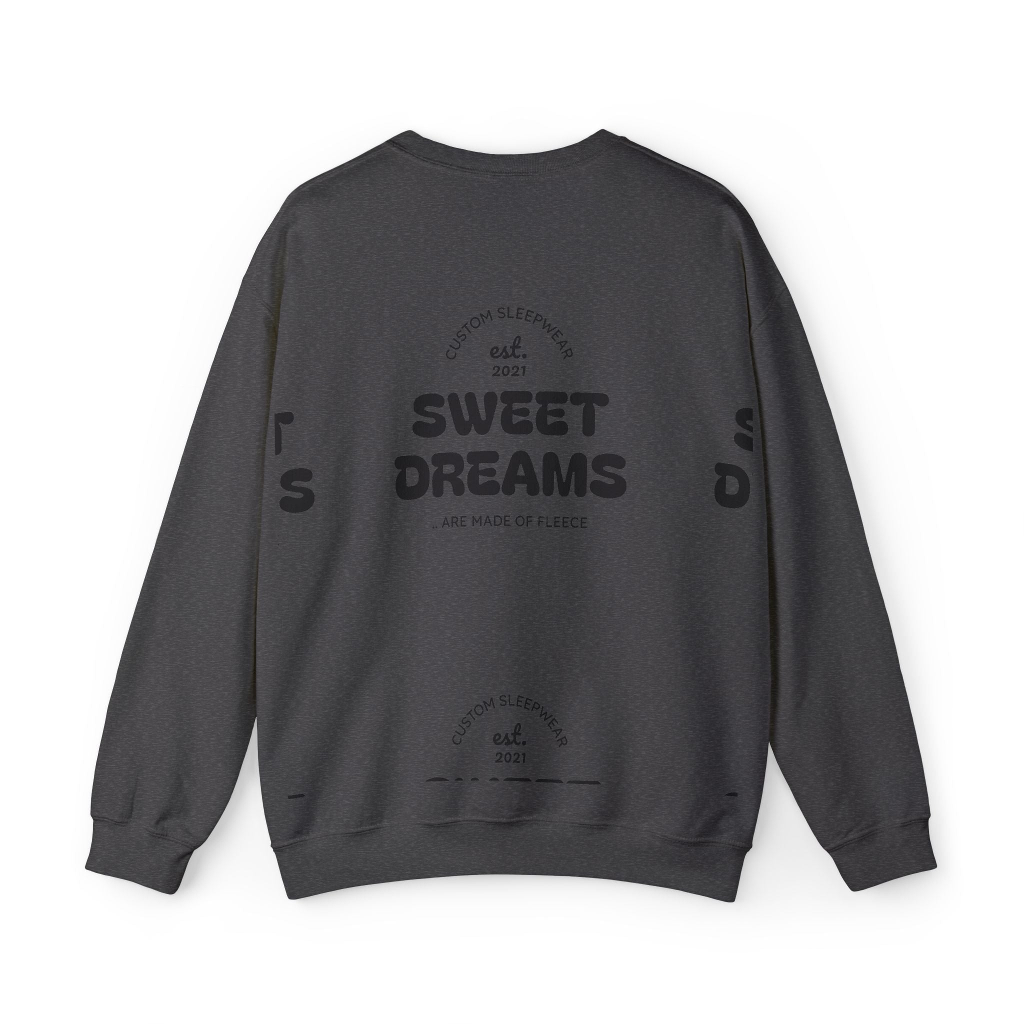 Sweet Dreams Crewneck Sweatshirt — Cozy Back Print Sleepwear Pullover