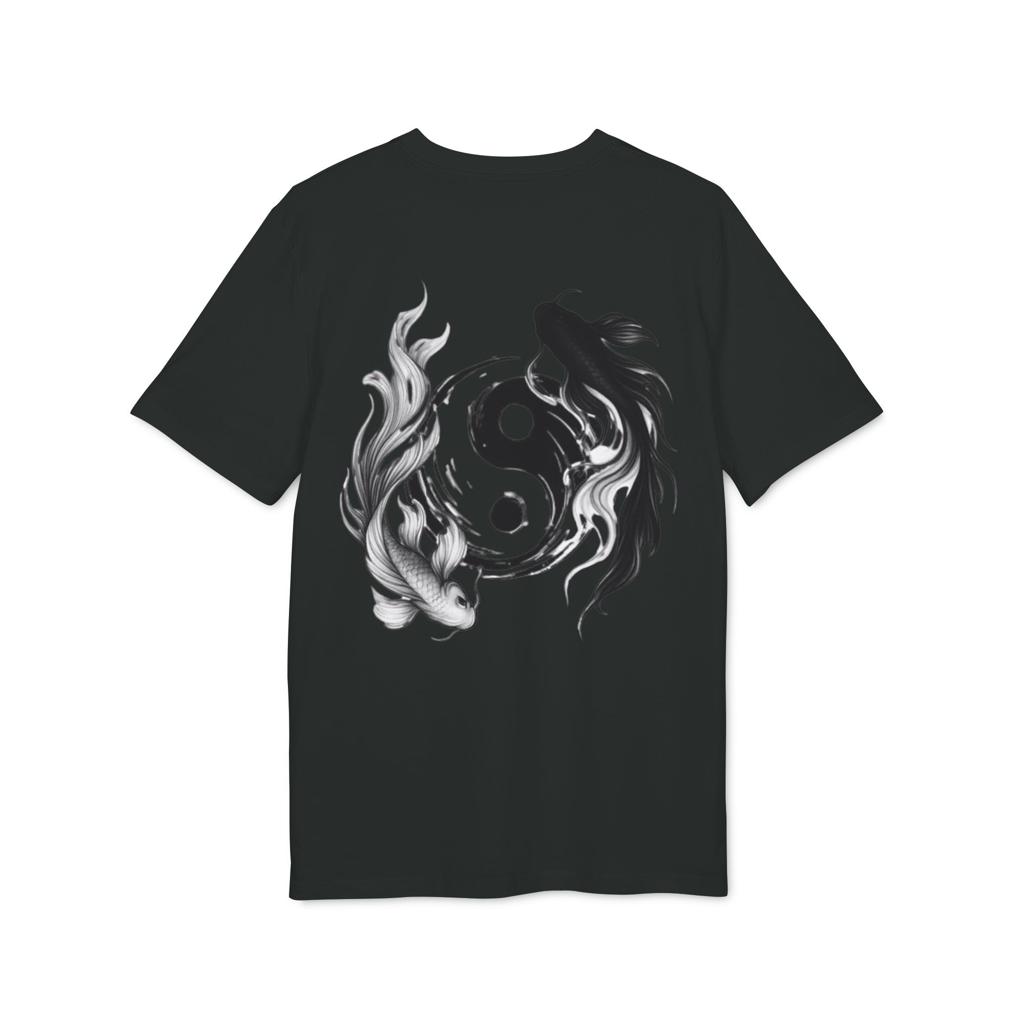 Koi Yin-Yang Wave T-Shirt — Japanese Wave & Red Sun Graphic Tee