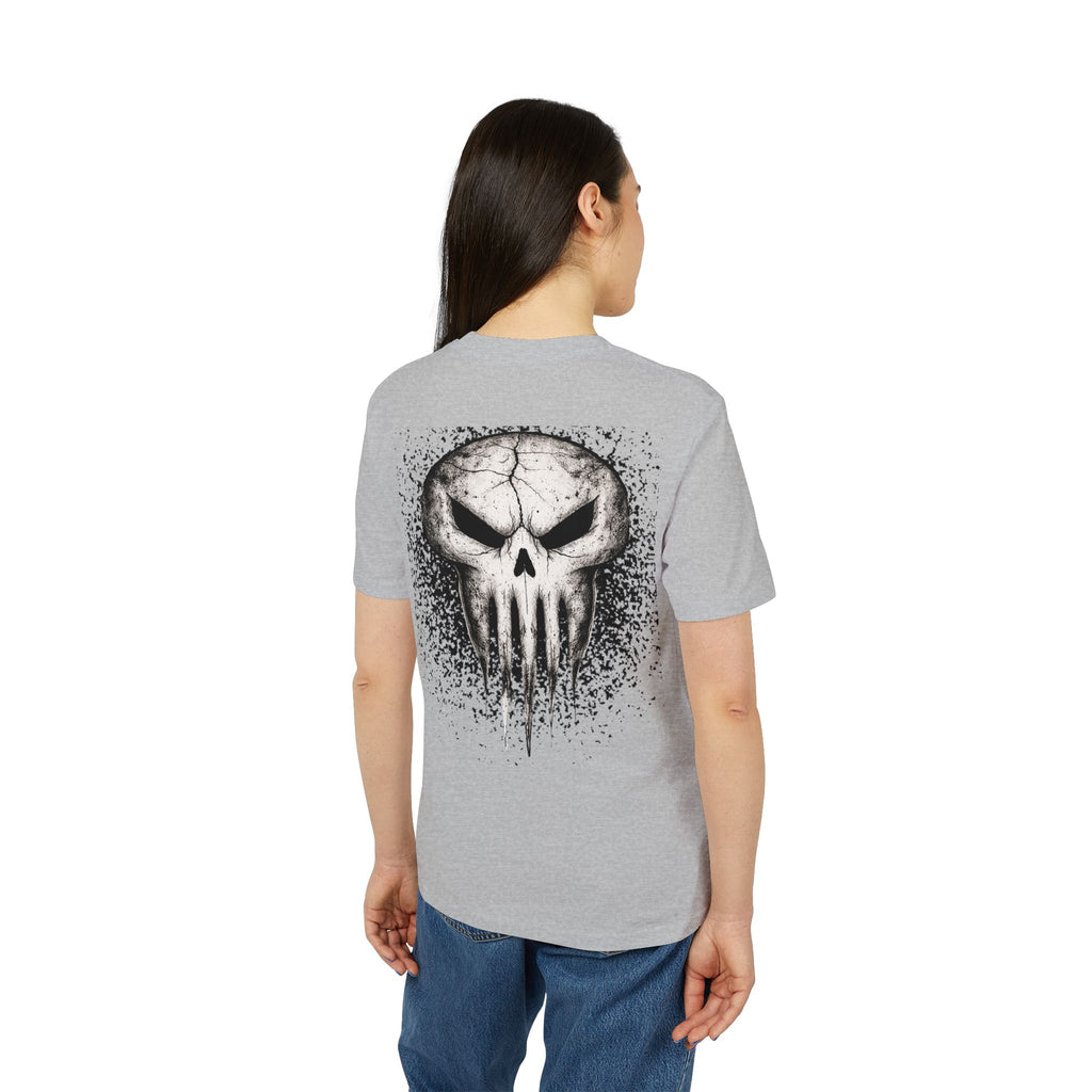 Skull Splatter Tee — Grunge Punisher-Style Graphic T-Shirt
