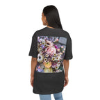 Floral WRX Tee — Oversized White Graphic T‑Shirt with Bouquet Back Print