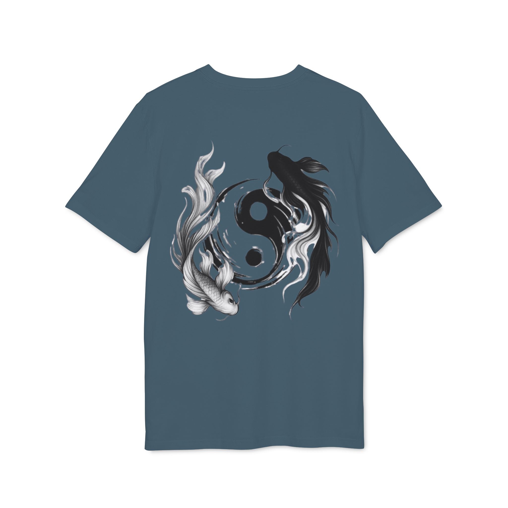Koi Yin-Yang Wave T-Shirt — Japanese Wave & Red Sun Graphic Tee