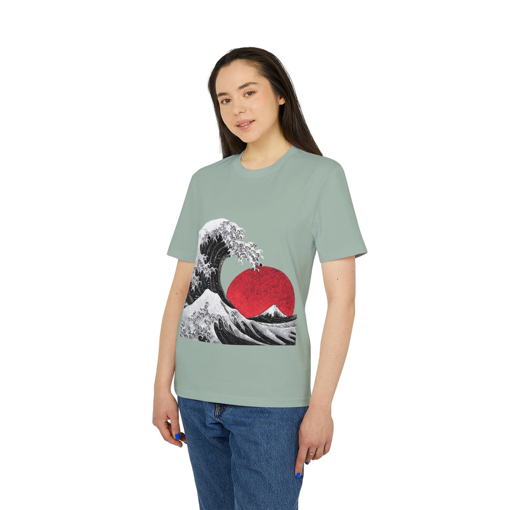 Koi Yin-Yang Wave T-Shirt — Japanese Wave & Red Sun Graphic Tee