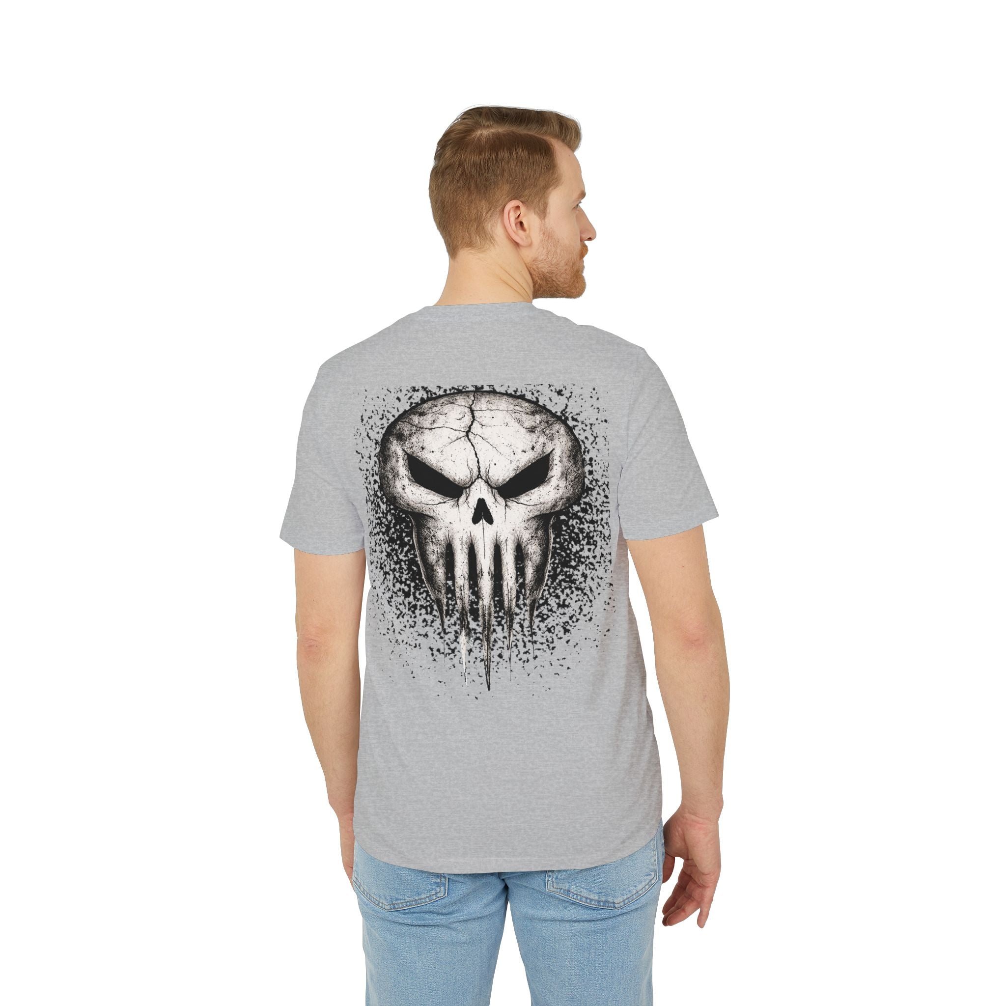 Skull Splatter Tee — Grunge Punisher-Style Graphic T-Shirt