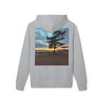 Sunset Beach Tree Hoodie — Scenic Back-Print Pullover