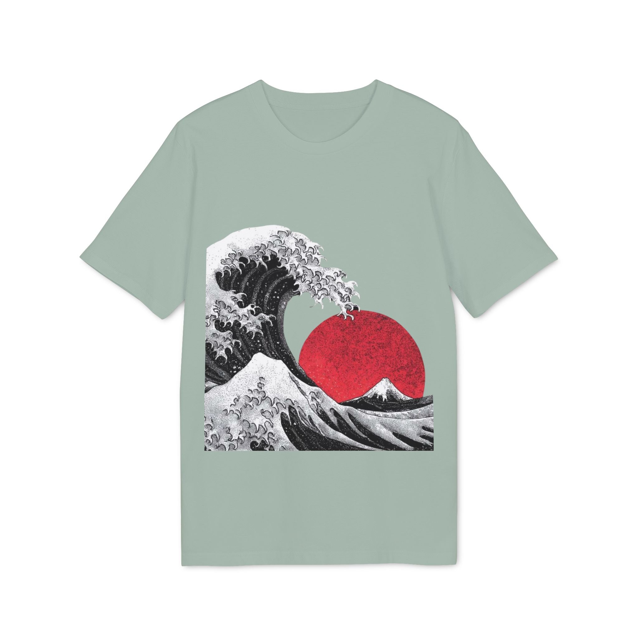 Koi Yin-Yang Wave T-Shirt — Japanese Wave & Red Sun Graphic Tee