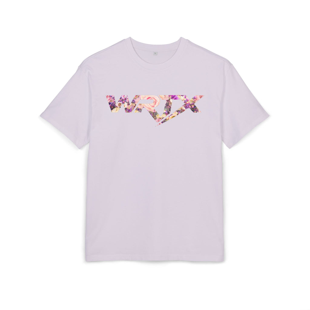 Floral WRX Tee — Oversized White Graphic T‑Shirt with Bouquet Back Print