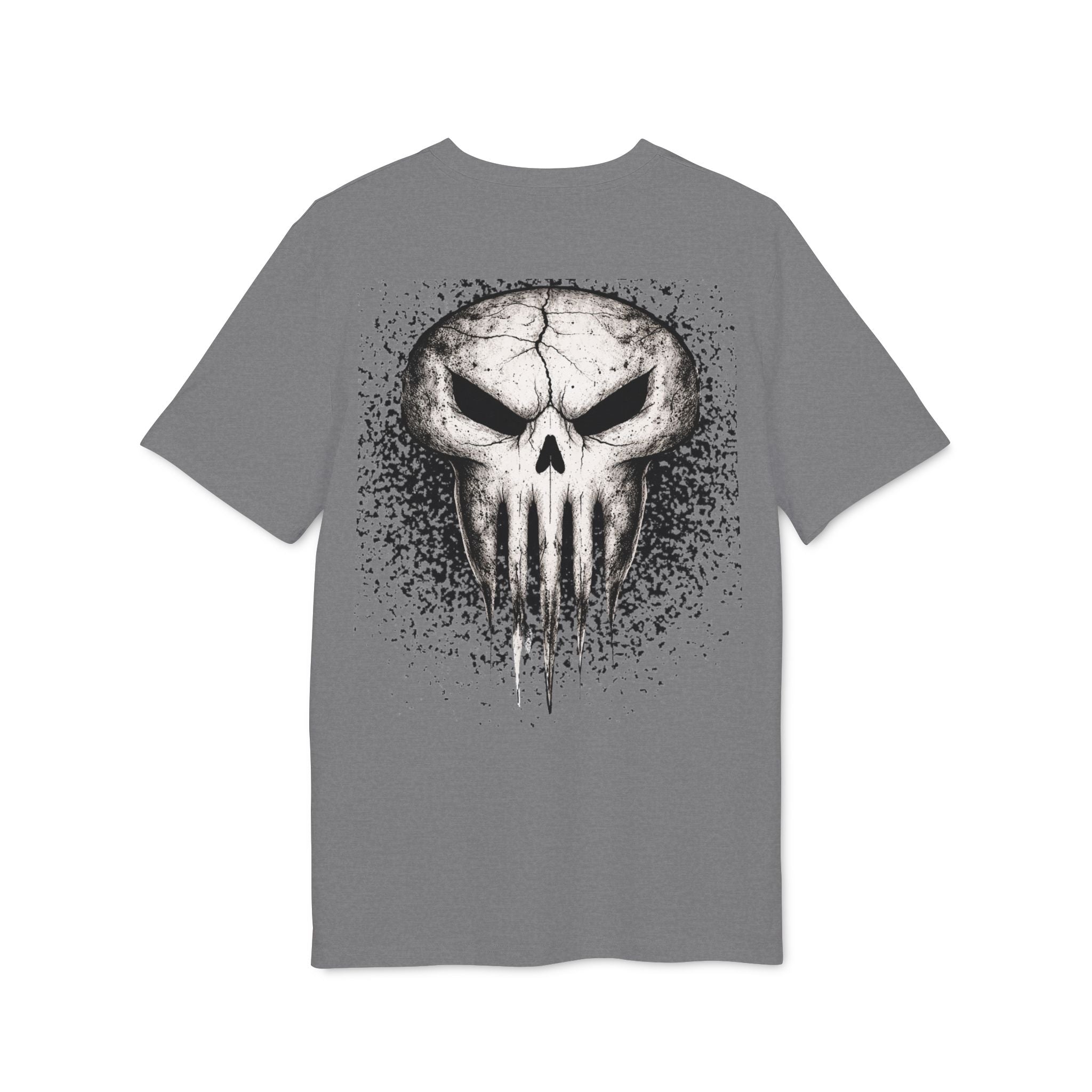 Skull Splatter Tee — Grunge Punisher-Style Graphic T-Shirt