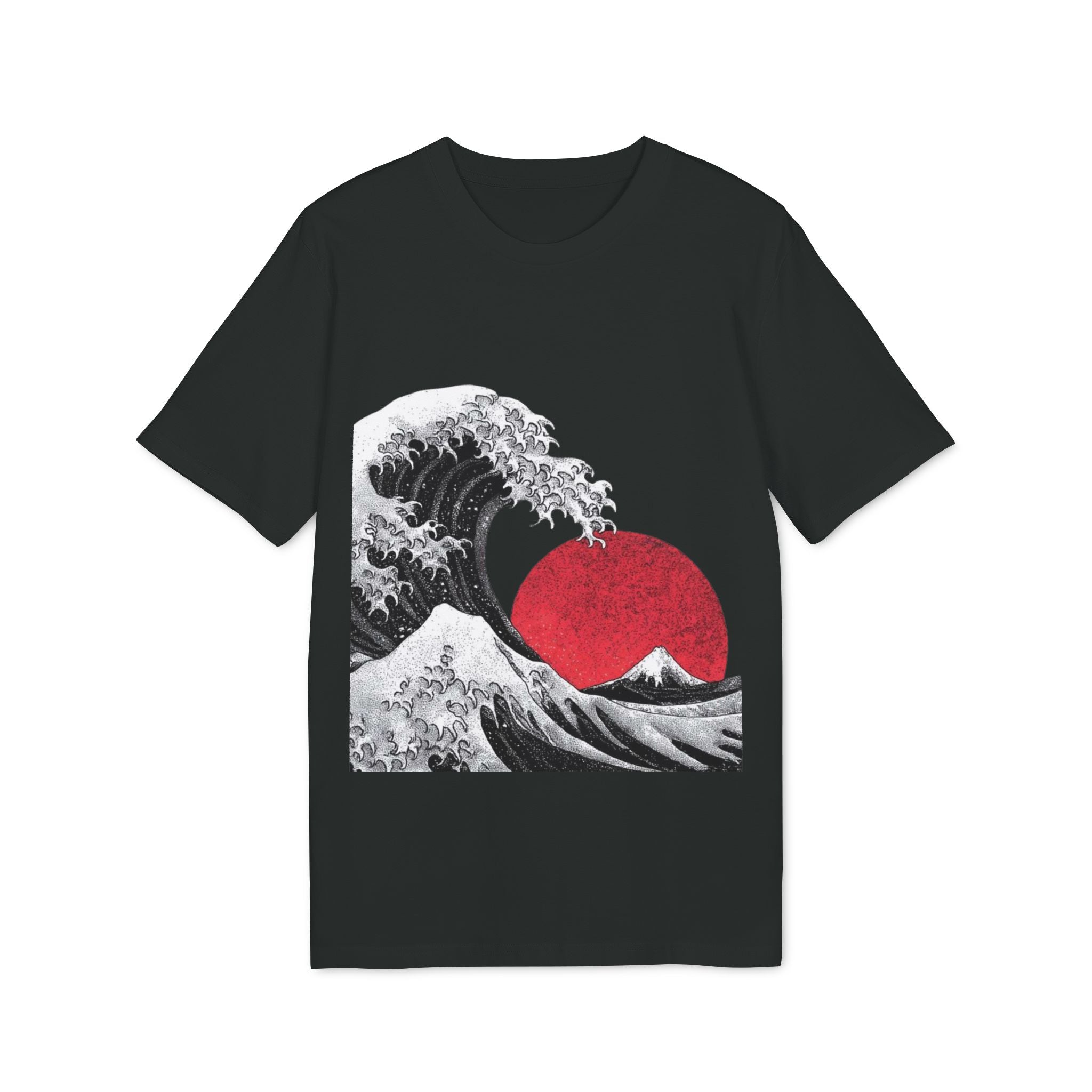 Koi Yin-Yang Wave T-Shirt — Japanese Wave & Red Sun Graphic Tee