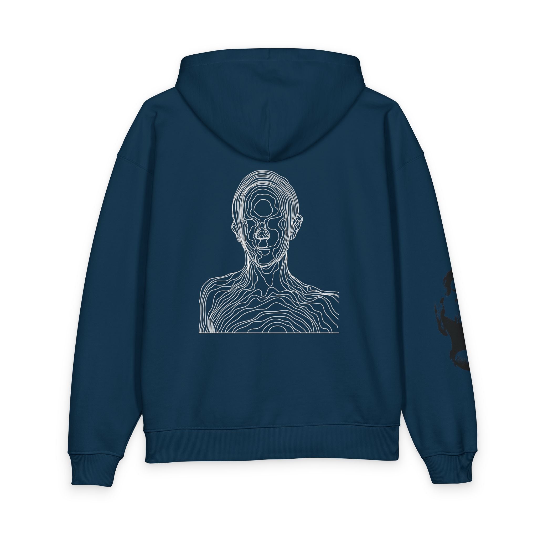 Abstract Drip Logo Hoodie — WNTX Graphic Back Portrait Streetwear