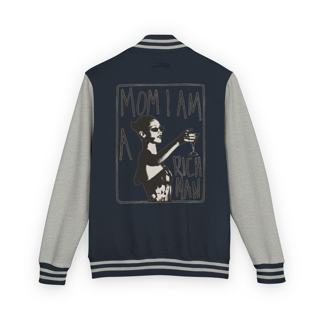Letterman Jacket — 'Mom I Am A Rich Man' Retro Varsity Jacket