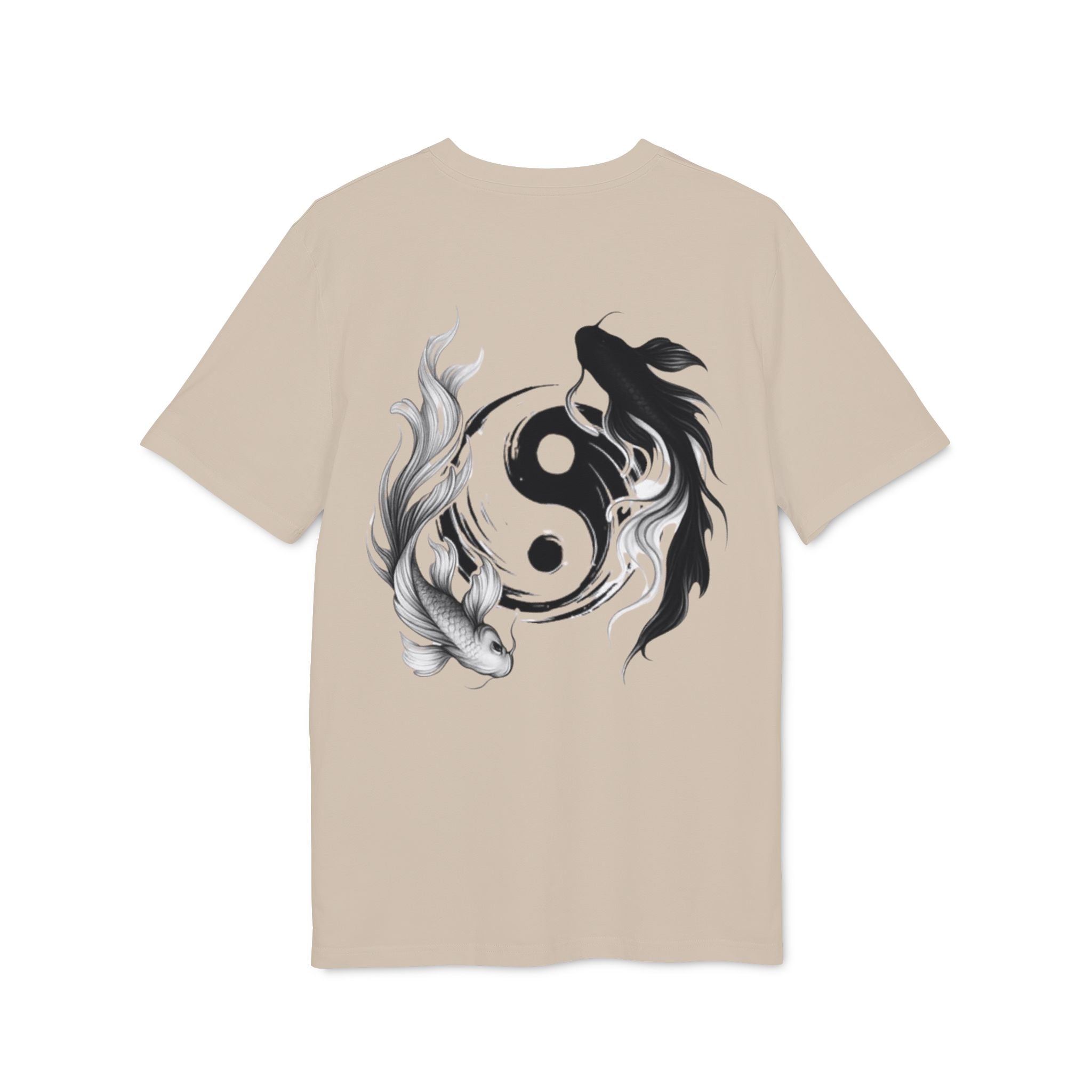 Koi Yin-Yang Wave T-Shirt — Japanese Wave & Red Sun Graphic Tee