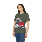 Koi Yin-Yang Wave T-Shirt — Japanese Wave & Red Sun Graphic Tee