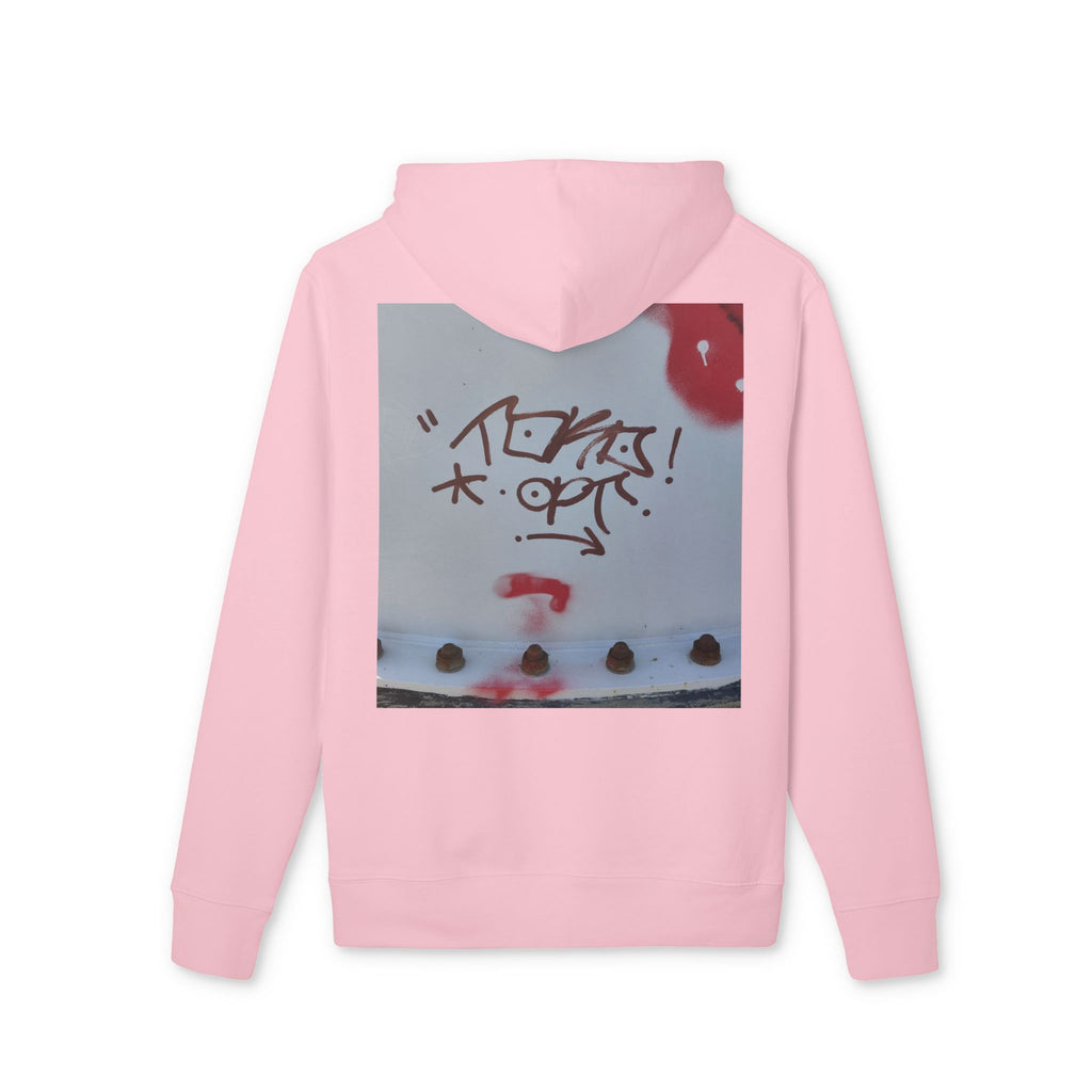 WRTX Graffiti Logo Hoodie — White Streetwear Pullover with Back Graphic