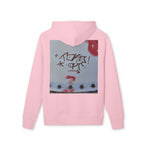 WRTX Graffiti Logo Hoodie — White Streetwear Pullover with Back Graphic