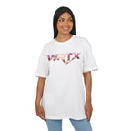 Floral WRX Tee — Oversized White Graphic T‑Shirt with Bouquet Back Print
