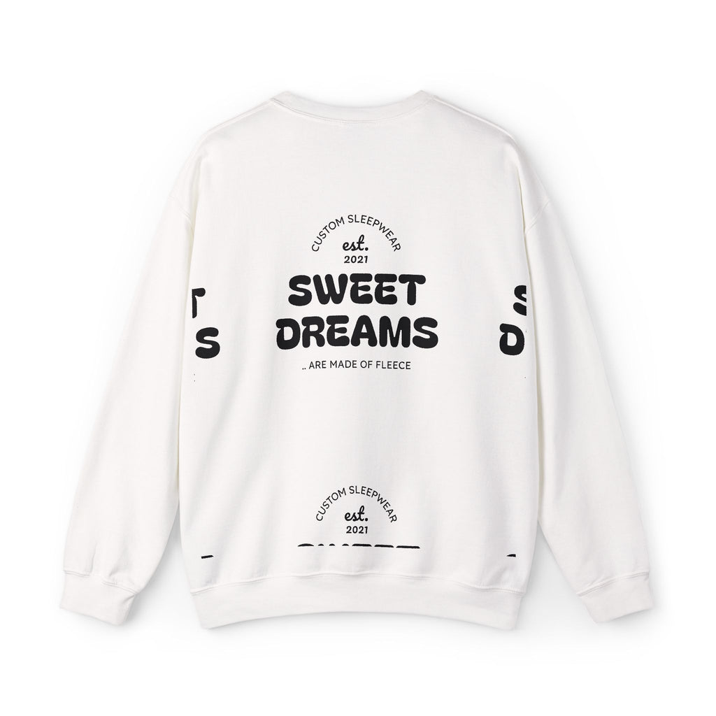 Sweet Dreams Crewneck Sweatshirt — Cozy Back Print Sleepwear Pullover