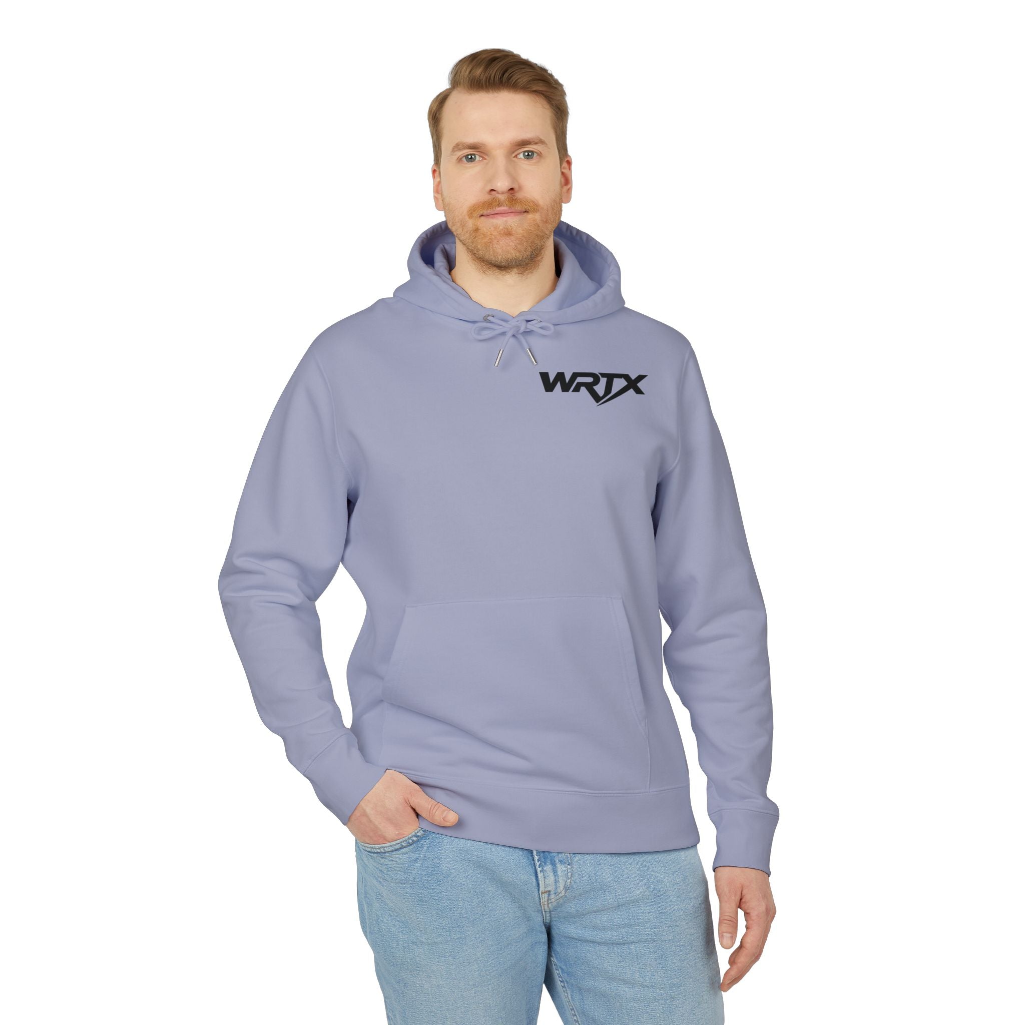 WRTX Graffiti Logo Hoodie — White Streetwear Pullover with Back Graphic