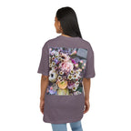 Floral WRX Tee — Oversized White Graphic T‑Shirt with Bouquet Back Print