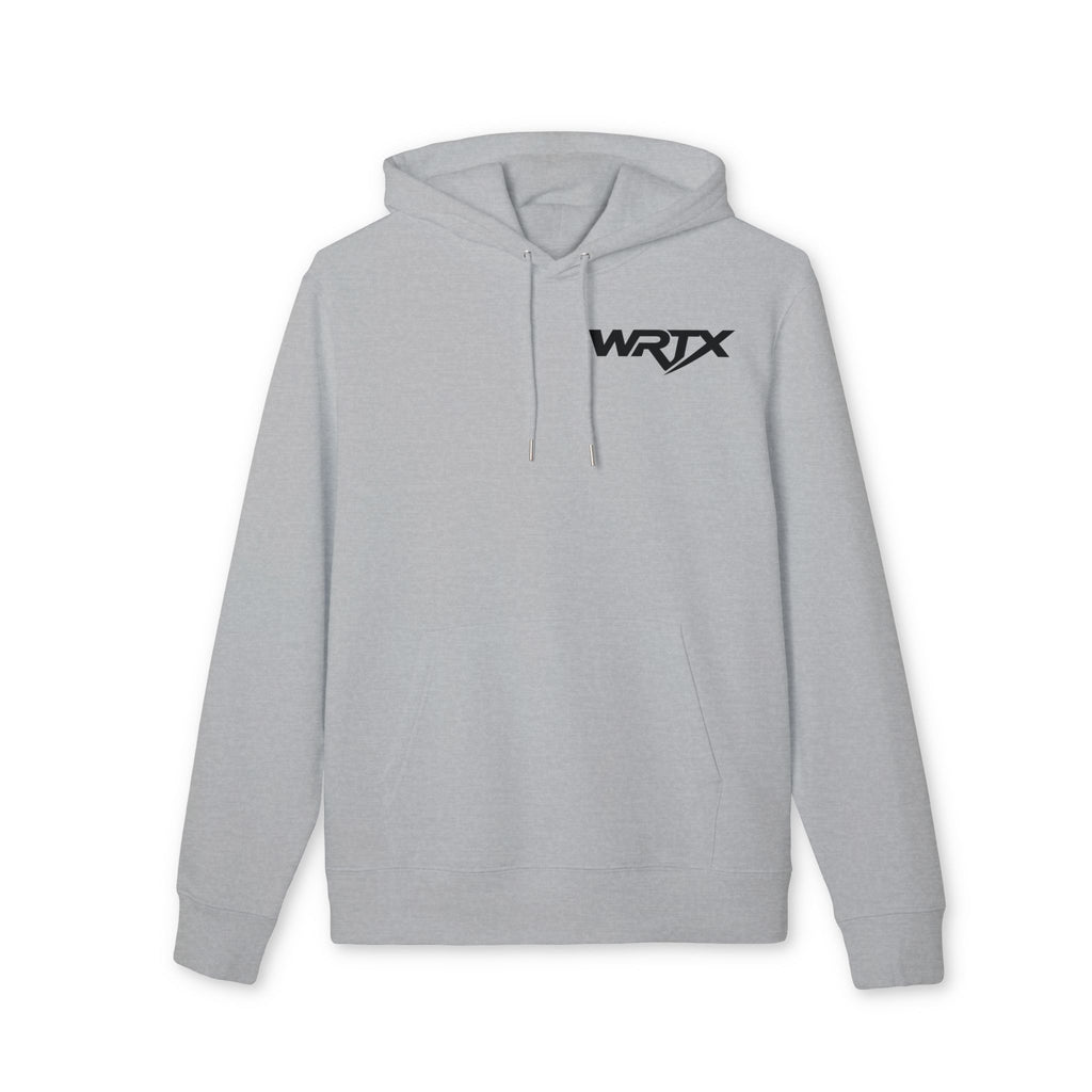 WRTX Graffiti Logo Hoodie — White Streetwear Pullover with Back Graphic