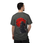Samurai Silhouette T‑Shirt — Red Sun & Sword Art Graphic Tree