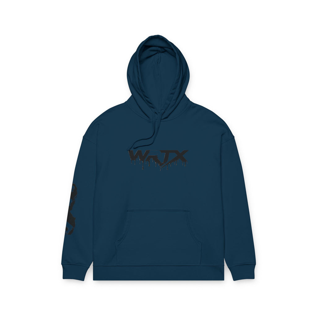 Abstract Drip Logo Hoodie — WNTX Graphic Back Portrait Streetwear