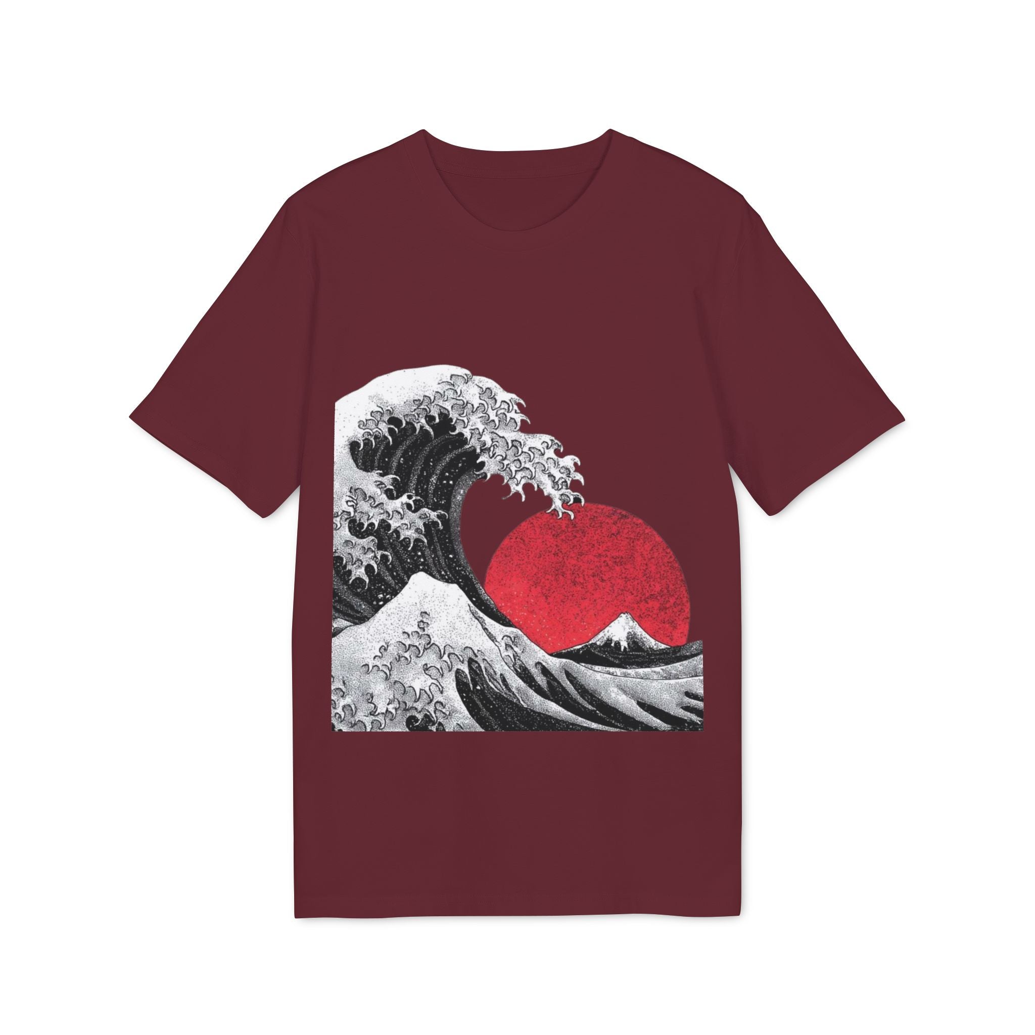 Koi Yin-Yang Wave T-Shirt — Japanese Wave & Red Sun Graphic Tee