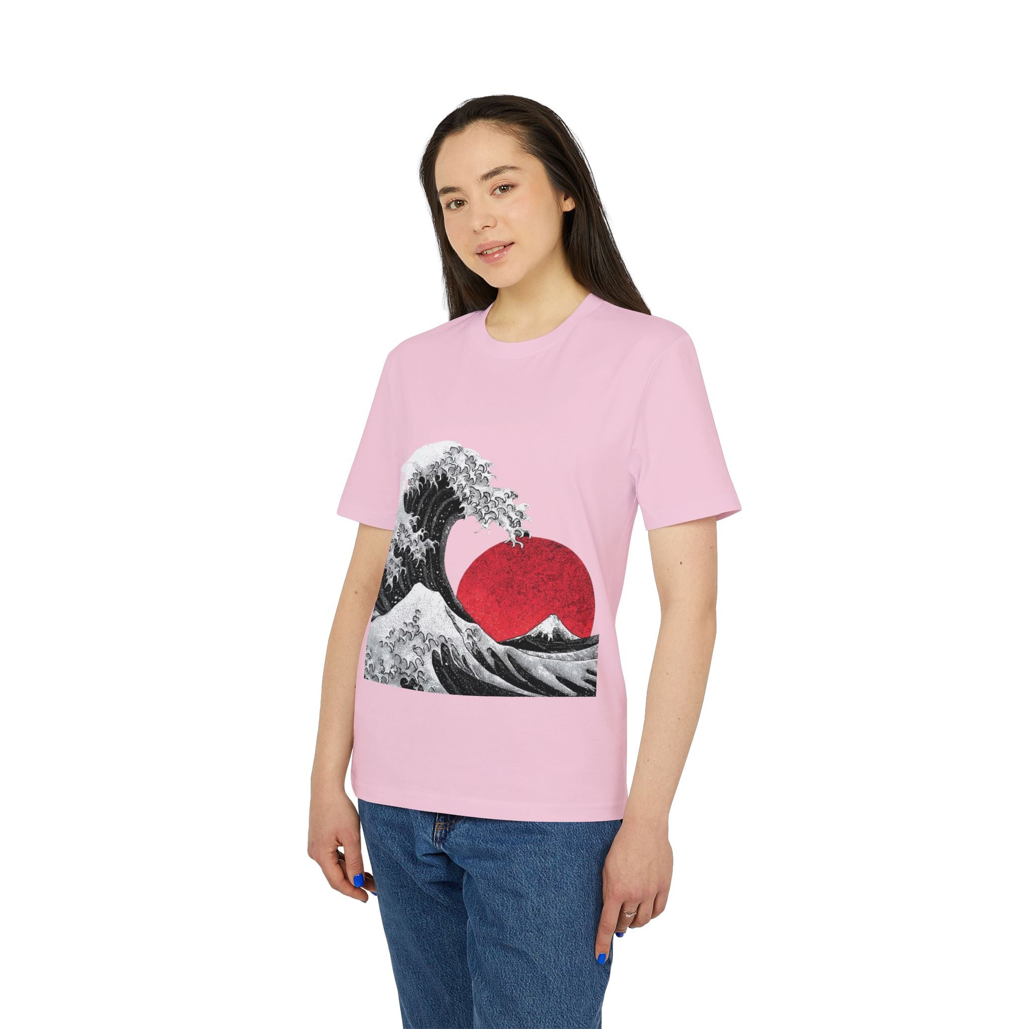 Koi Yin-Yang Wave T-Shirt — Japanese Wave & Red Sun Graphic Tee