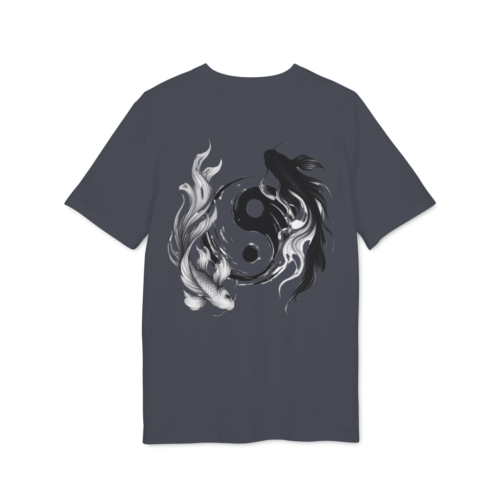 Koi Yin-Yang Wave T-Shirt — Japanese Wave & Red Sun Graphic Tee