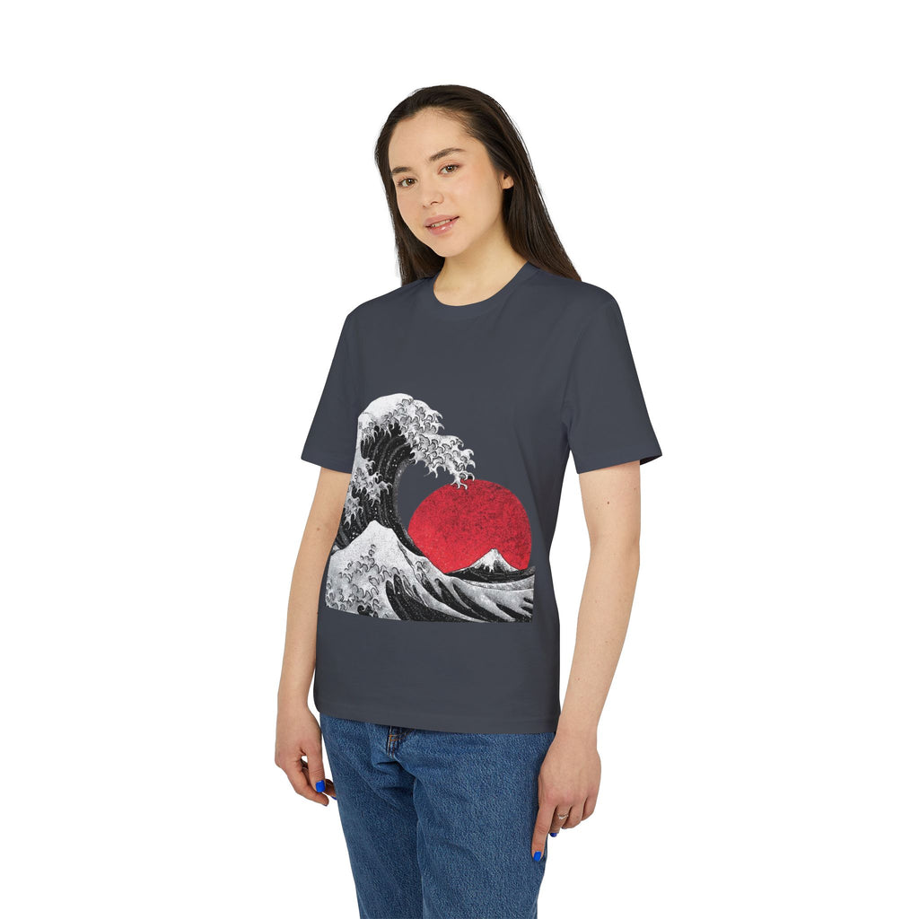 Koi Yin-Yang Wave T-Shirt — Japanese Wave & Red Sun Graphic Tee