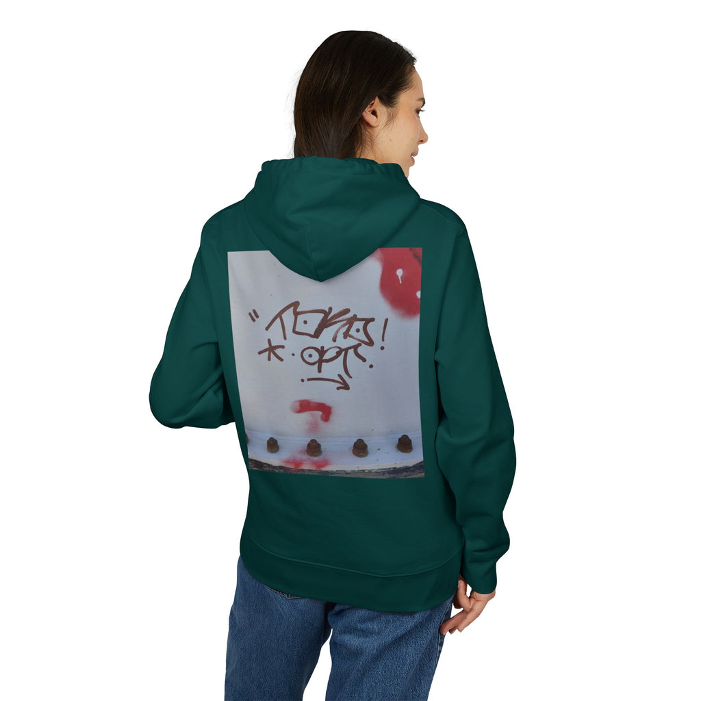 WRTX Graffiti Logo Hoodie — White Streetwear Pullover with Back Graphic