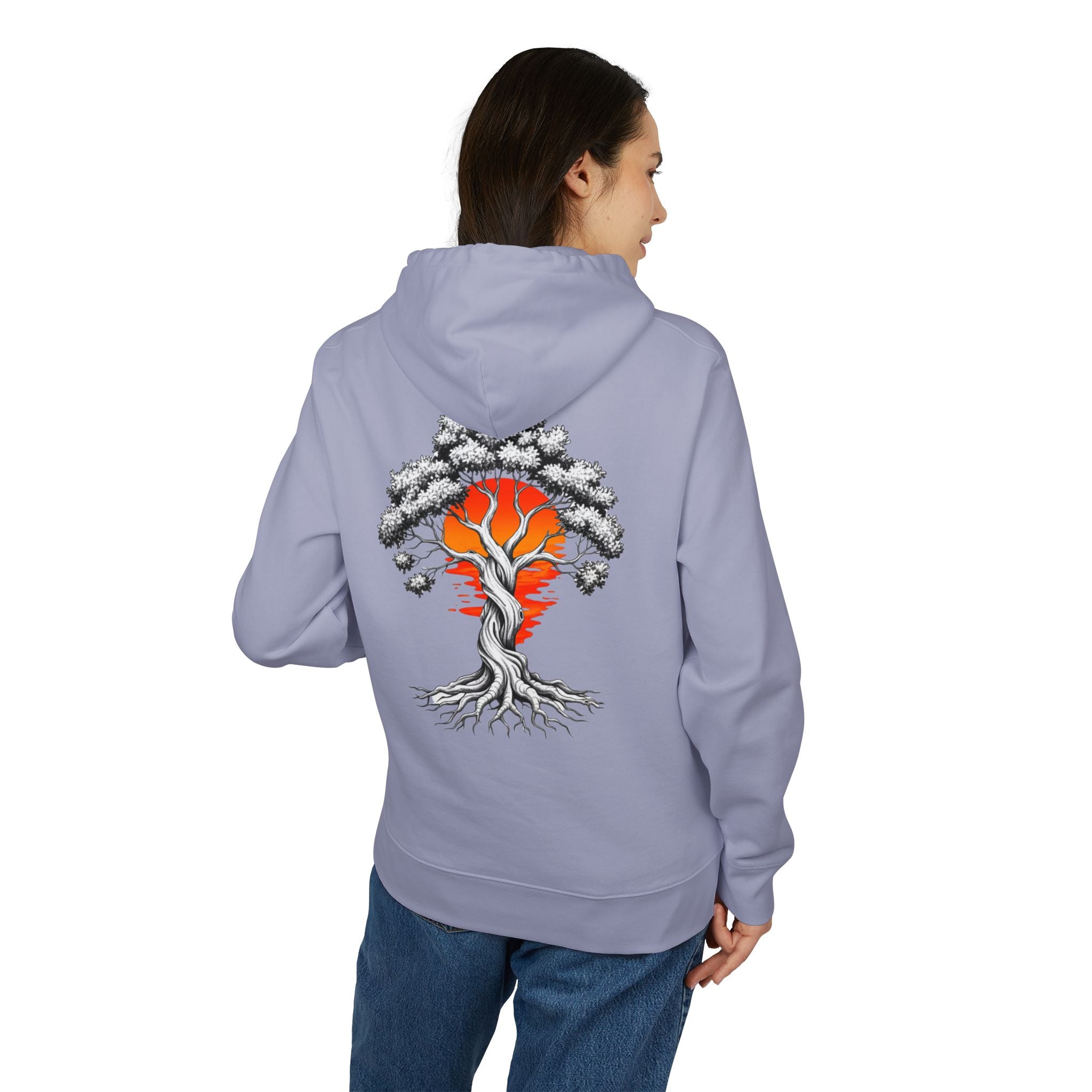 Bonsai Sunset Hoodie — Tree of Life Graphic Pullover