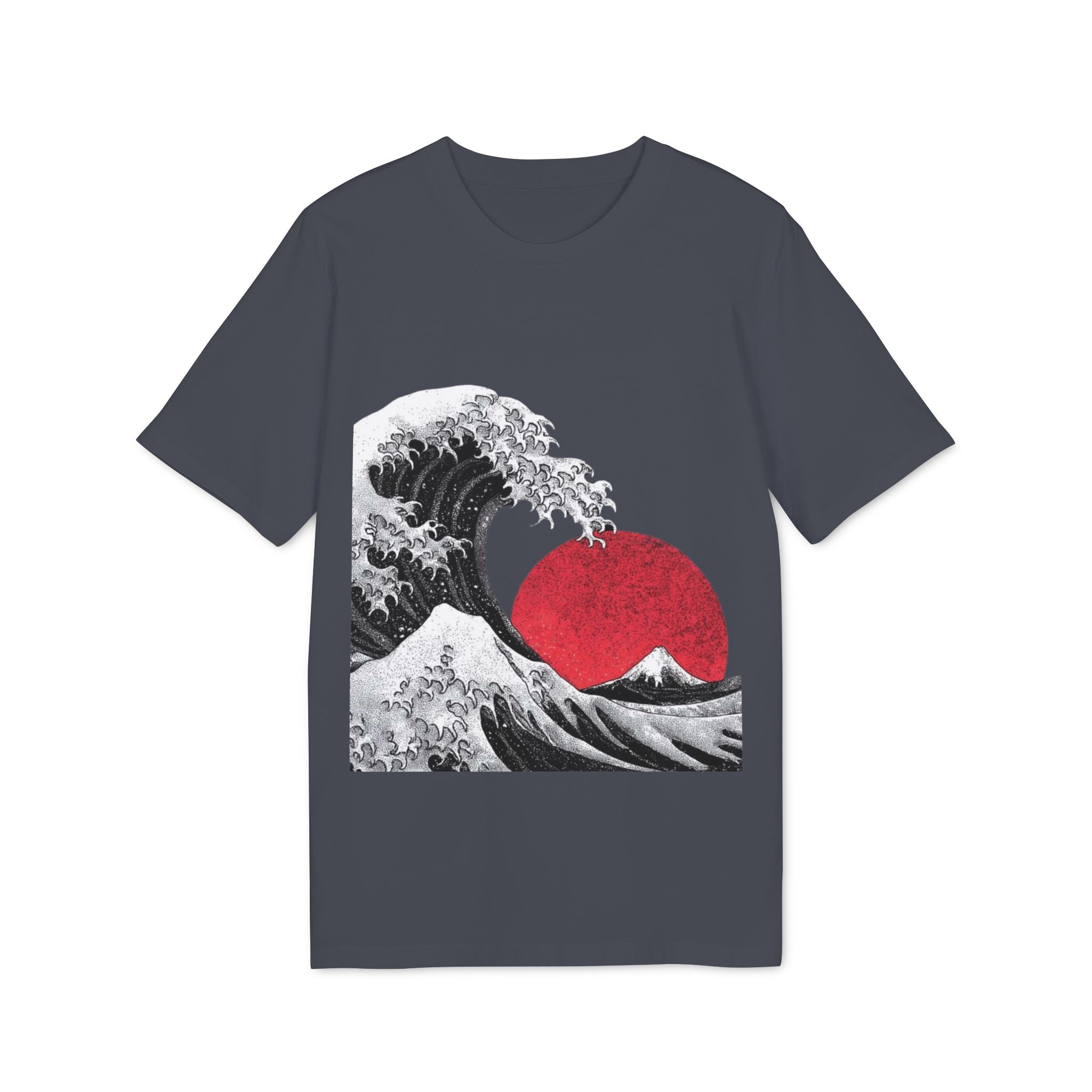 Koi Yin-Yang Wave T-Shirt — Japanese Wave & Red Sun Graphic Tee