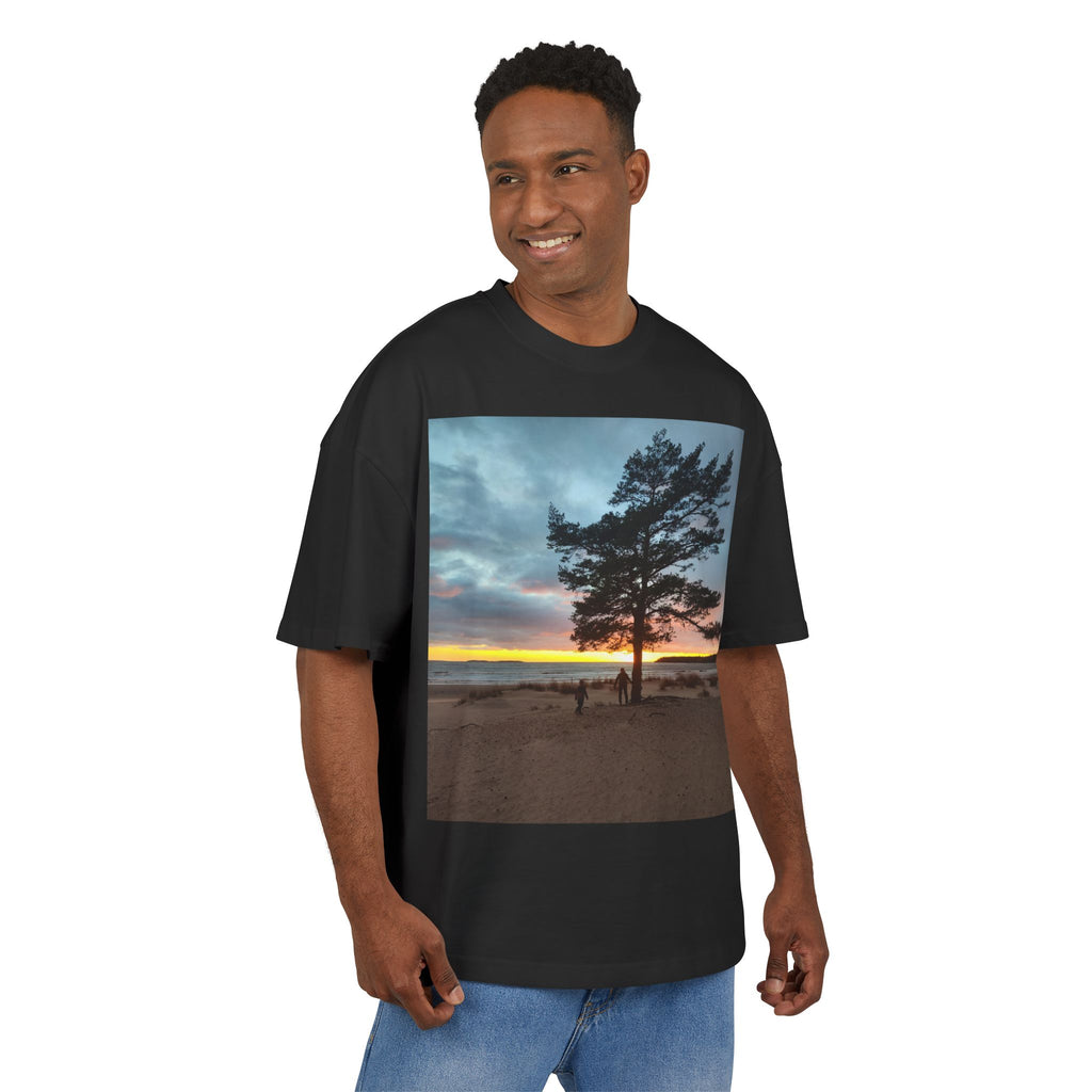 Sunset Pine Beach Tee — Scenic Nature Photo T‑Shirt with WRX Back Logo