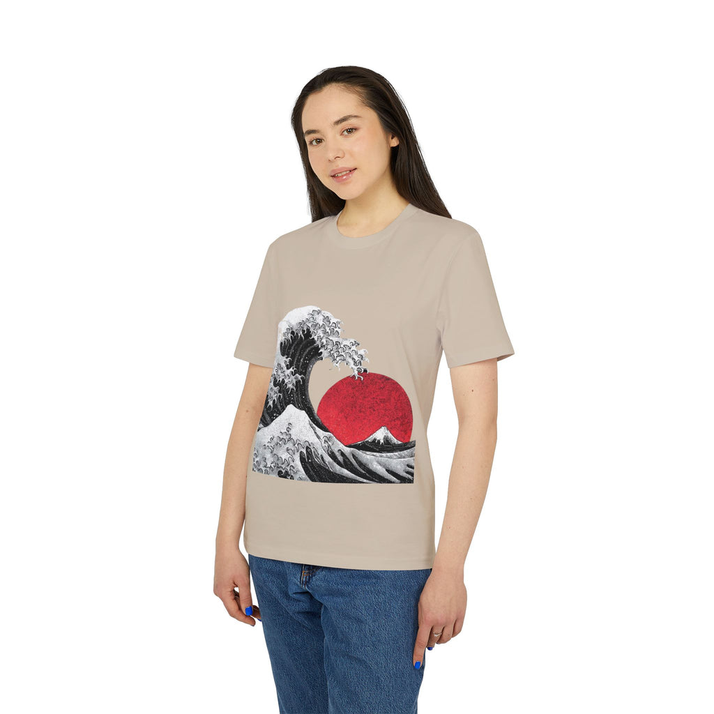 Koi Yin-Yang Wave T-Shirt — Japanese Wave & Red Sun Graphic Tee