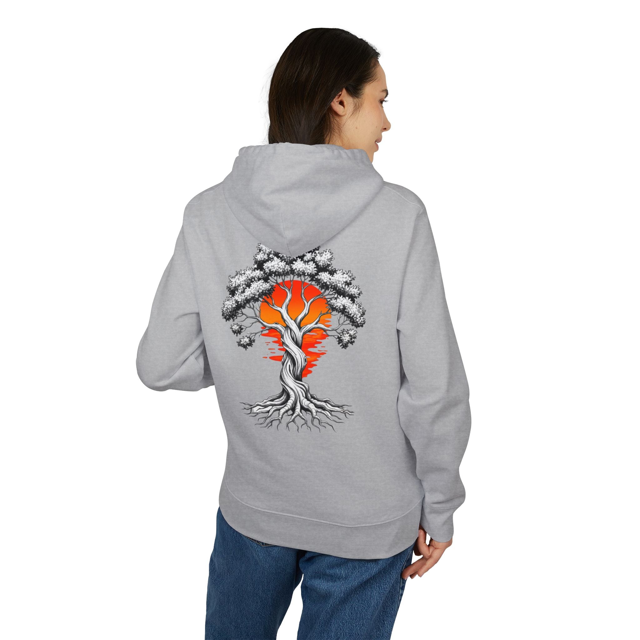 Bonsai Sunset Hoodie — Tree of Life Graphic Pullover
