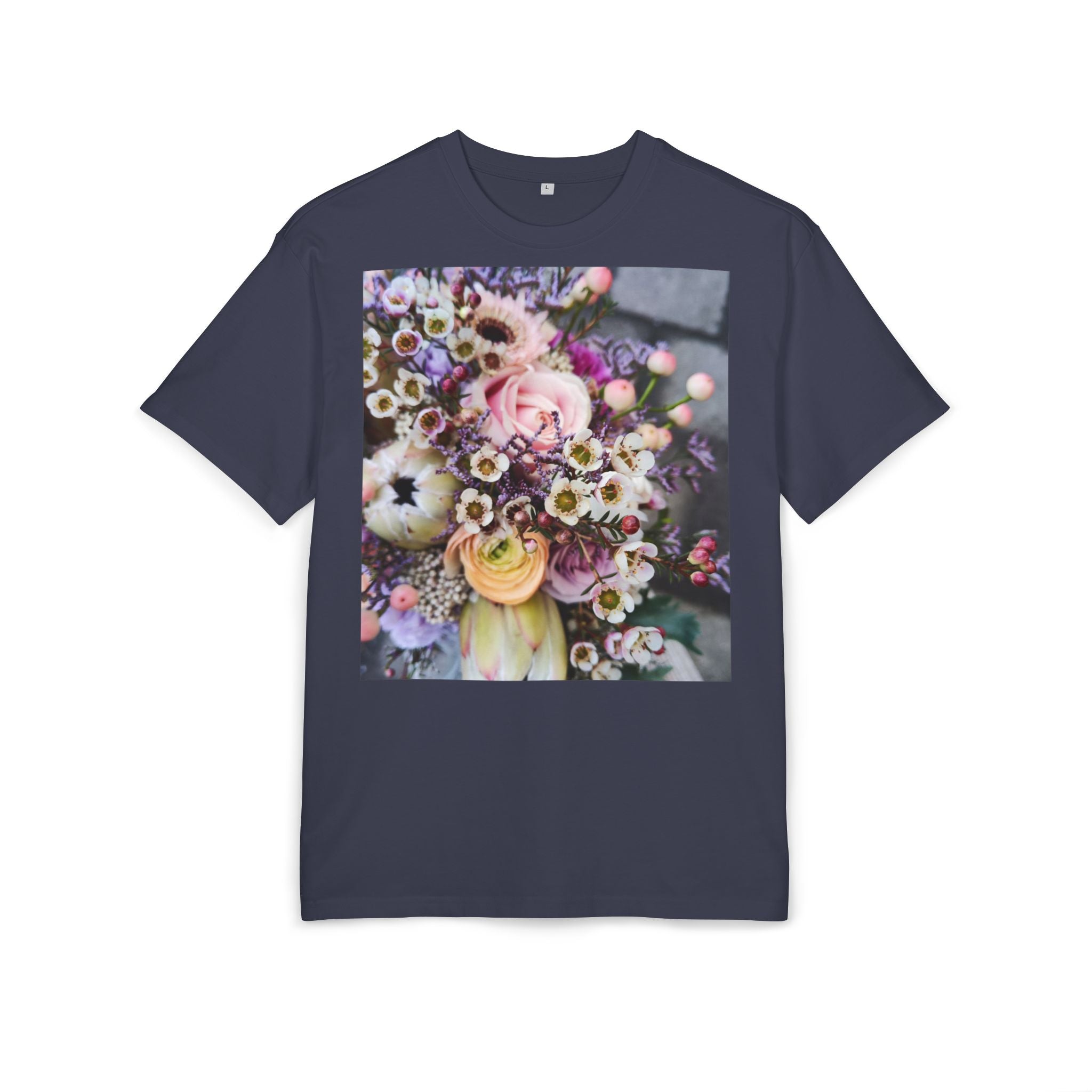 Floral Bouquet Oversized Tee – Vintage Pastel Flower Graphic