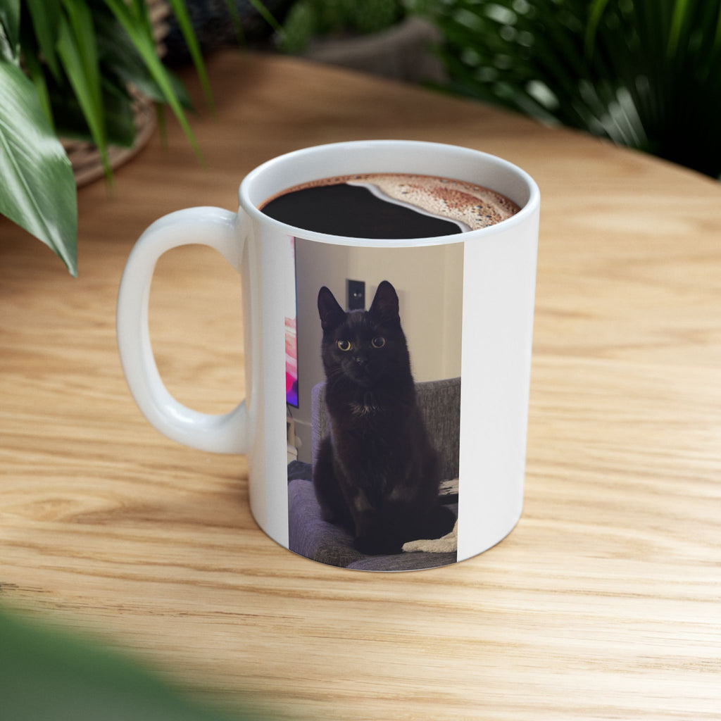Cute Black Cat Ceramic Mug (11oz & 15oz)