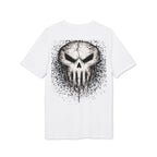 Skull Splatter Tee — Grunge Punisher-Style Graphic T-Shirt