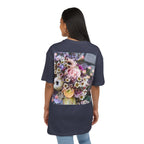 Floral WRX Tee — Oversized White Graphic T‑Shirt with Bouquet Back Print