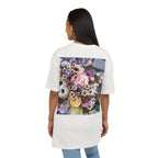 Floral WRX Tee — Oversized White Graphic T‑Shirt with Bouquet Back Print