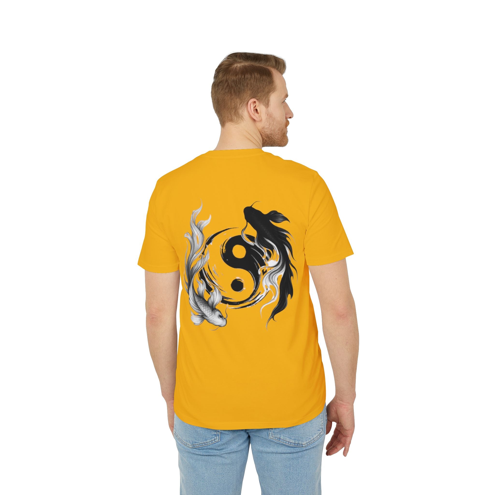 Koi Yin-Yang Wave T-Shirt — Japanese Wave & Red Sun Graphic Tee