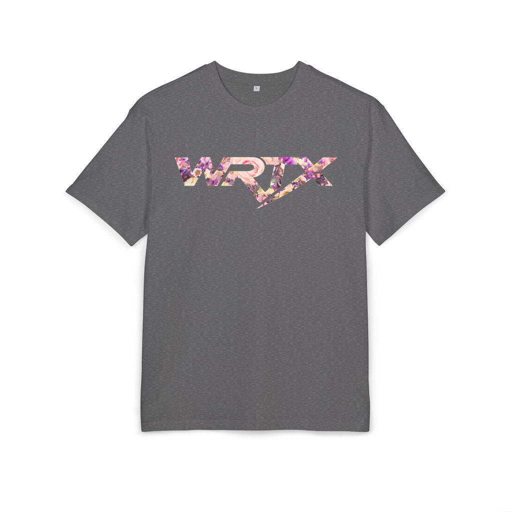 Floral WRX Tee — Oversized White Graphic T‑Shirt with Bouquet Back Print