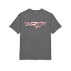 Floral WRX Tee — Oversized White Graphic T‑Shirt with Bouquet Back Print