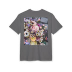 Floral WRX Tee — Oversized White Graphic T‑Shirt with Bouquet Back Print