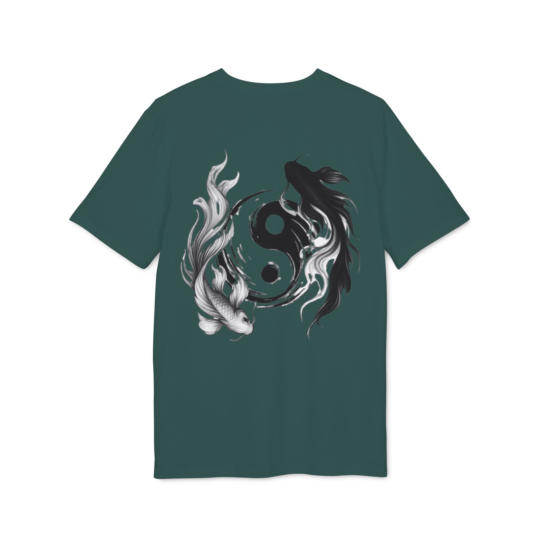 Koi Yin-Yang Wave T-Shirt — Japanese Wave & Red Sun Graphic Tee