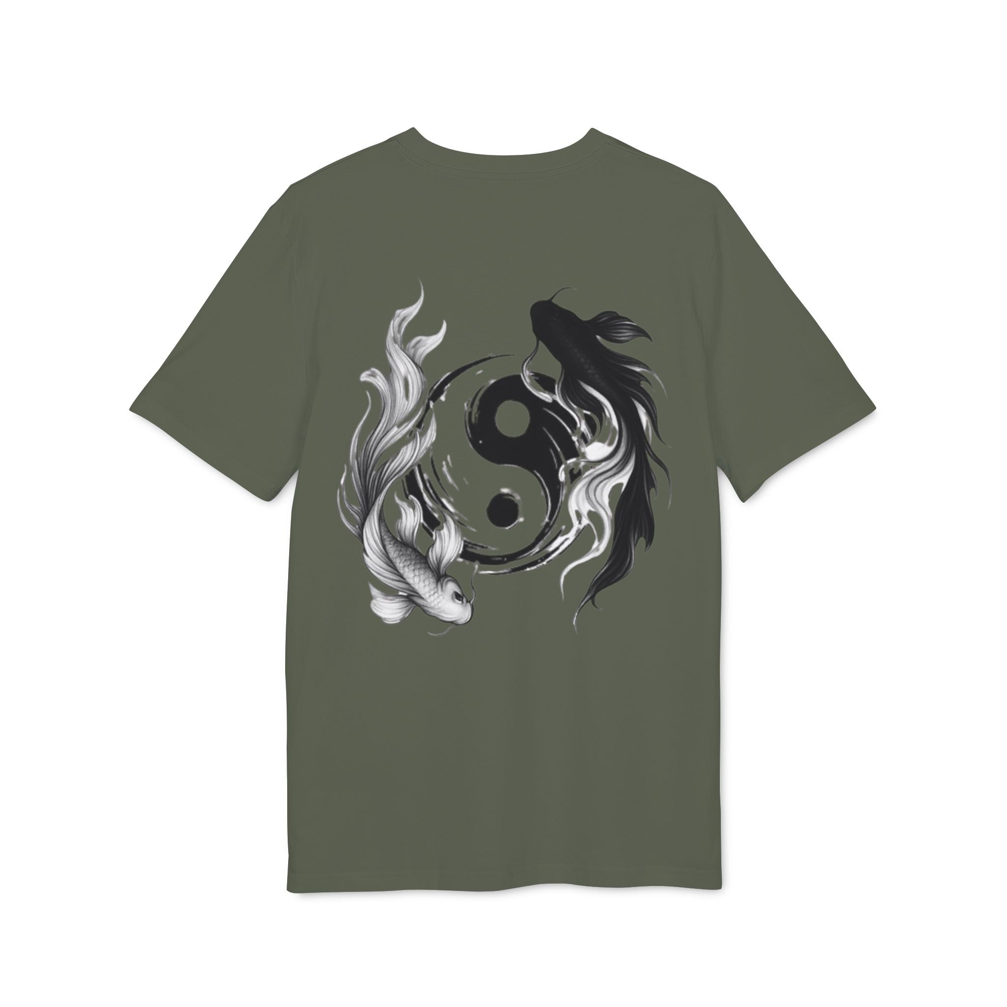 Koi Yin-Yang Wave T-Shirt — Japanese Wave & Red Sun Graphic Tee
