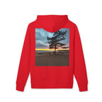 Sunset Beach Tree Hoodie — Scenic Back-Print Pullover