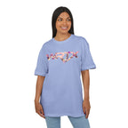 Floral WRX Tee — Oversized White Graphic T‑Shirt with Bouquet Back Print